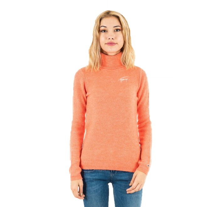 TOMMY HILFIGER DAMSKI GOLF TJW SIGNATURE RIB TURTLENECK PEACH DW0DW14255 TKL