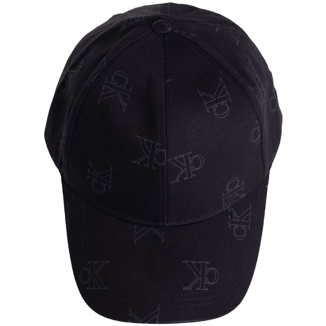 CALVIN KLEIN CZAPKA Z DASZKIEM SPORT ESSENTIALS CAP AOP CZARNA K50K510175 0GJ