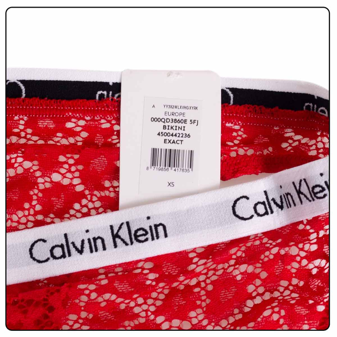 CALVIN KLEIN MAJTKI DAMSKIE BIKINI CZERWONE 000QD3860E 5FJ