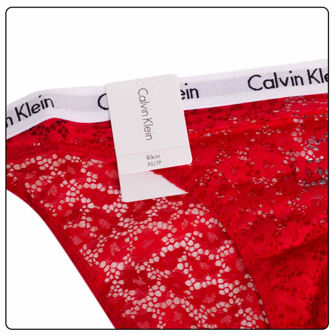 CALVIN KLEIN MAJTKI DAMSKIE BIKINI CZERWONE 000QD3860E 5FJ