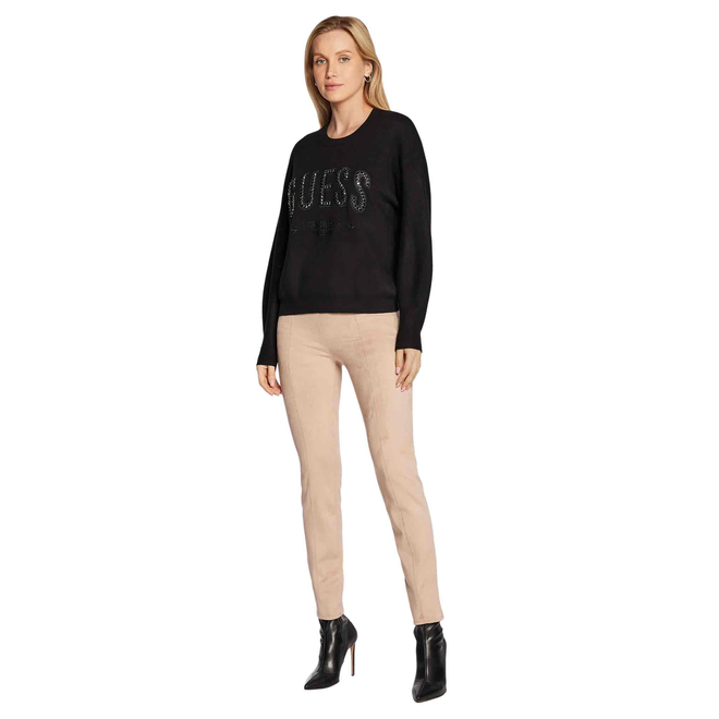 GUESS DAMSKI SWETER ESTELLE RN LS SWTR CZARNY W2BR47Z26I0 JBLK