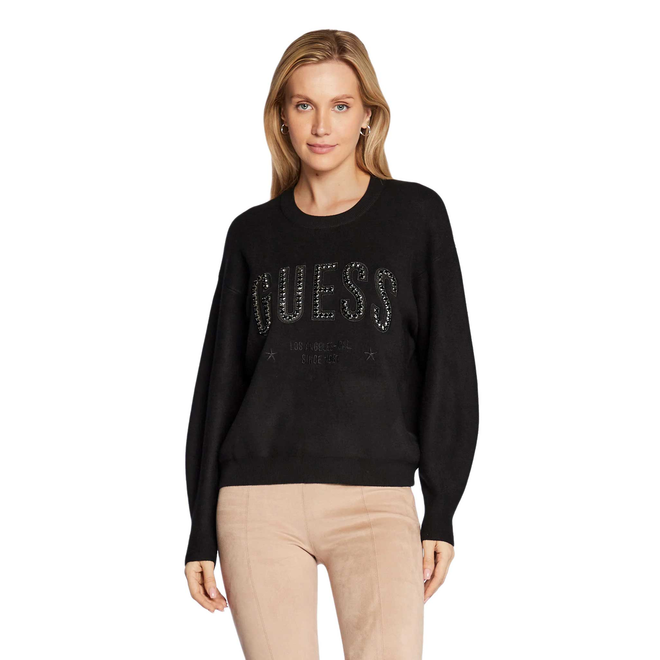 GUESS DAMSKI SWETER ESTELLE RN LS SWTR CZARNY W2BR47Z26I0 JBLK