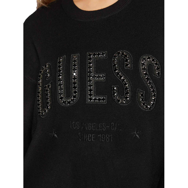 GUESS DAMSKI SWETER ESTELLE RN LS SWTR CZARNY W2BR47Z26I0 JBLK
