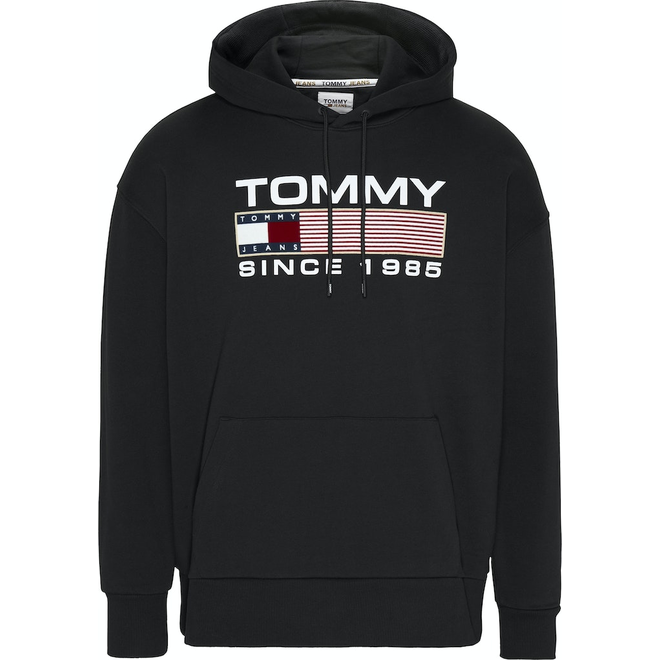 TOMMY HILFIGER BLUZA MĘSKA TJM REG ATHLETIC LOGO HOODIE CZARNA DM0DM15009 BDS