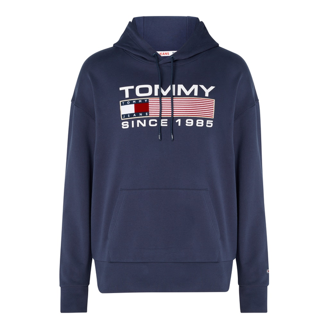 TOMMY HILFIGER BLUZA MĘSKA TJM REG ATHLETIC LOGO HOODIE GRANATOWA DM0DM15009 C87