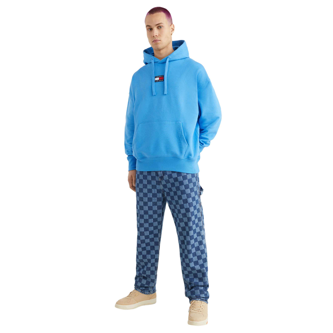 TOMMY HILFIGER BLUZA MĘSKA TJM TOMMY BADGE HOODIE NIEBIESKA DM0DM10904 C4H