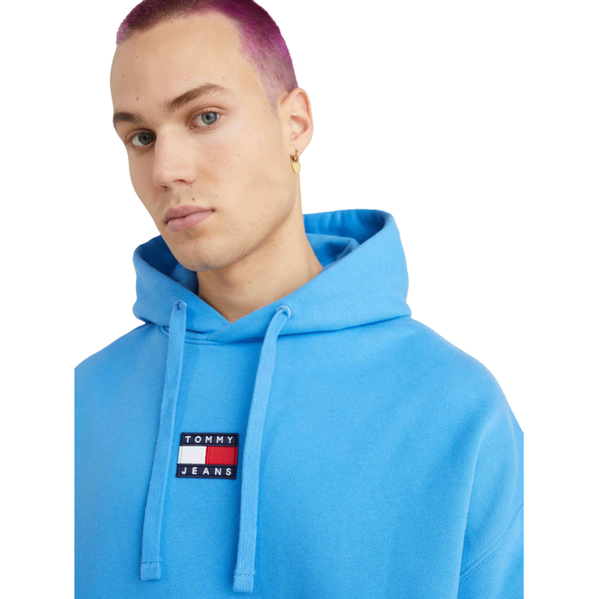 TOMMY HILFIGER BLUZA MĘSKA TJM TOMMY BADGE HOODIE NIEBIESKA DM0DM10904 C4H