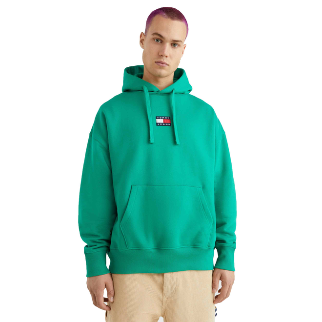 TOMMY HILFIGER BLUZA MĘSKA TJM TOMMY BADGE HOODIE ZIELONA DM0DM10904 L30