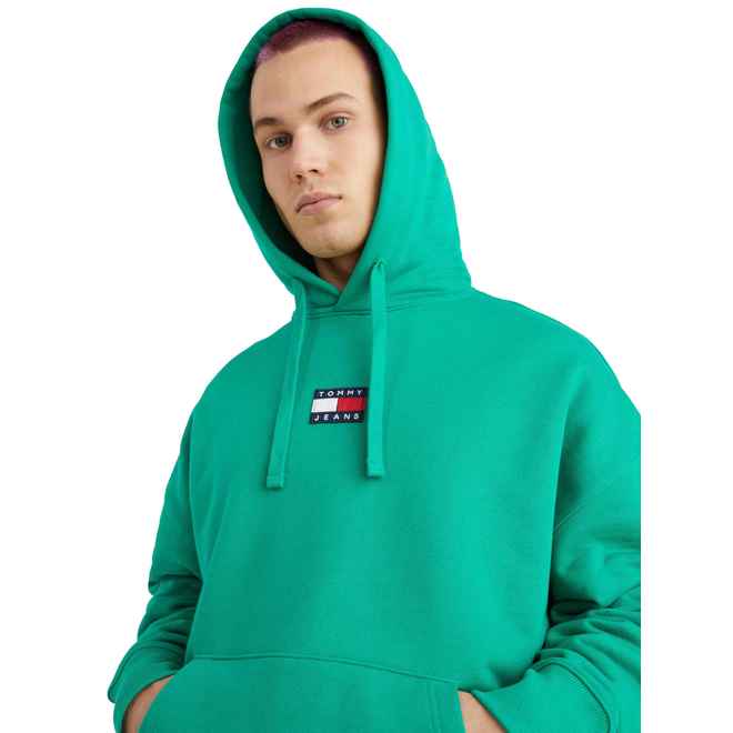 TOMMY HILFIGER BLUZA MĘSKA TJM TOMMY BADGE HOODIE ZIELONA DM0DM10904 L30