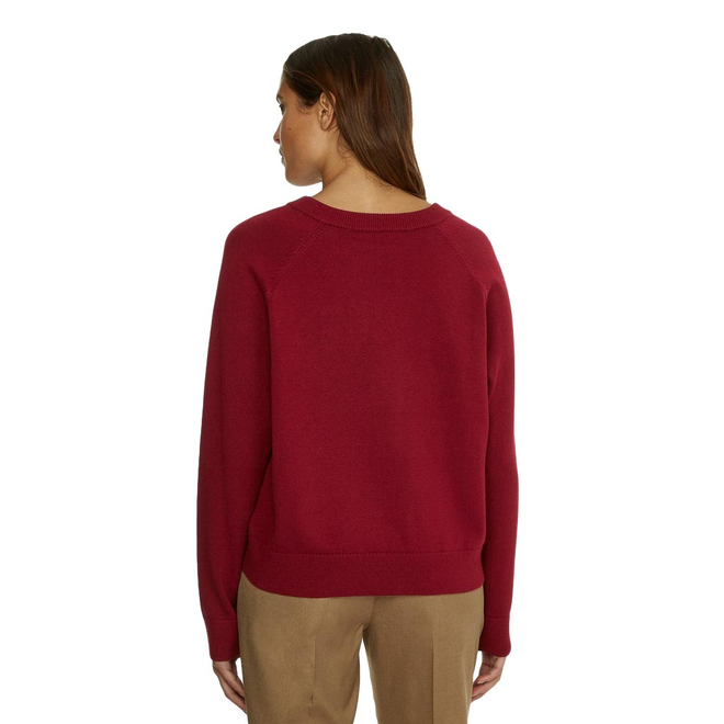 TOMMY HILFIGER DAMSKI SWETER HERITAGE VARSITY C-NK SWEATER CLARET WW0WW36700 XJS