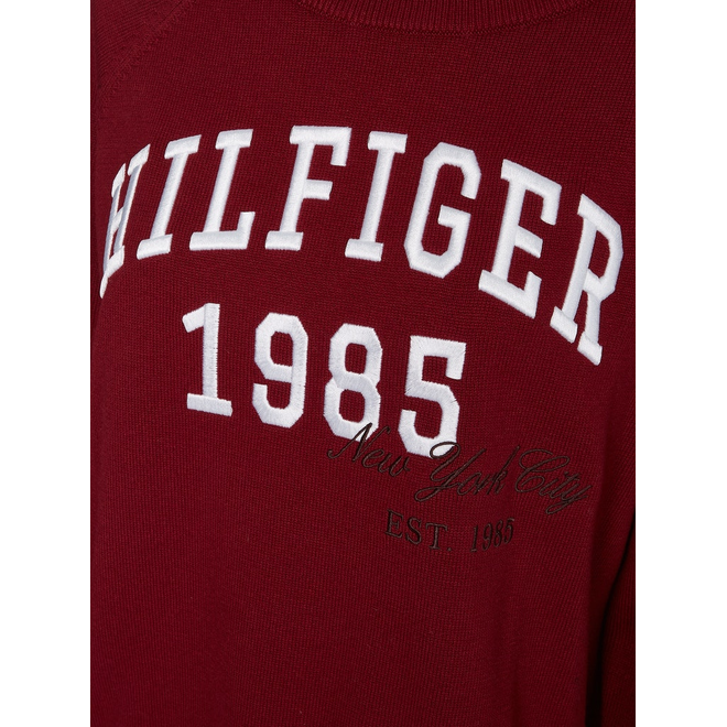 TOMMY HILFIGER DAMSKI SWETER HERITAGE VARSITY C-NK SWEATER CLARET WW0WW36700 XJS