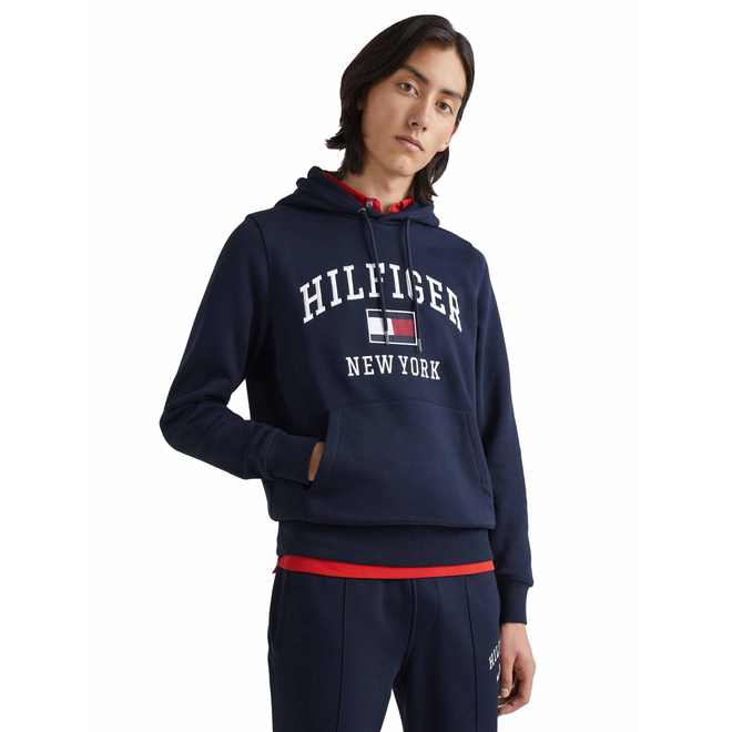 TOMMY HILFIGER BLUZA MĘSKA MODERN VARSITY HOODY GRANATOWA MW0MW28173 DW5
