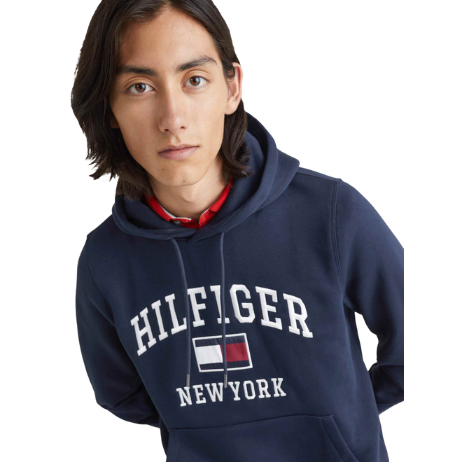 TOMMY HILFIGER BLUZA MĘSKA MODERN VARSITY HOODY GRANATOWA MW0MW28173 DW5