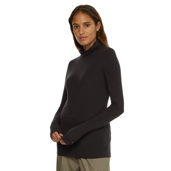 TOMMY HILFIGER DAMSKI GOLF SLIM SOFT TENCEL ROLL NECK TOP CZARNY WW0WW36138 BDS