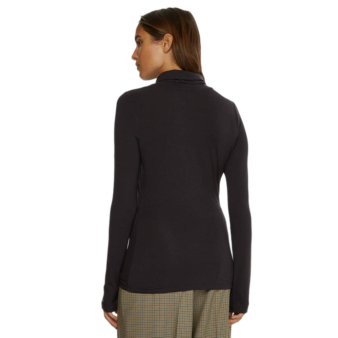 TOMMY HILFIGER DAMSKI GOLF SLIM SOFT TENCEL ROLL NECK TOP CZARNY WW0WW36138 BDS