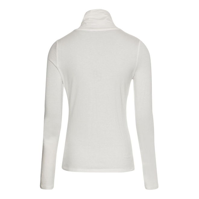 TOMMY HILFIGER DAMSKI GOLF SLIM SOFT TENCEL ROLL NECK TOP ECRU WW0WW36138 YBL 