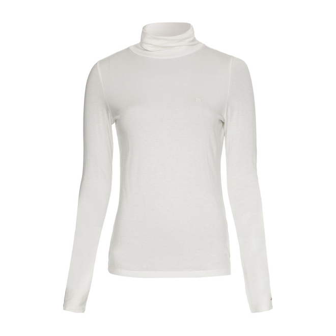 TOMMY HILFIGER DAMSKI GOLF SLIM SOFT TENCEL ROLL NECK TOP ECRU WW0WW36138 YBL 