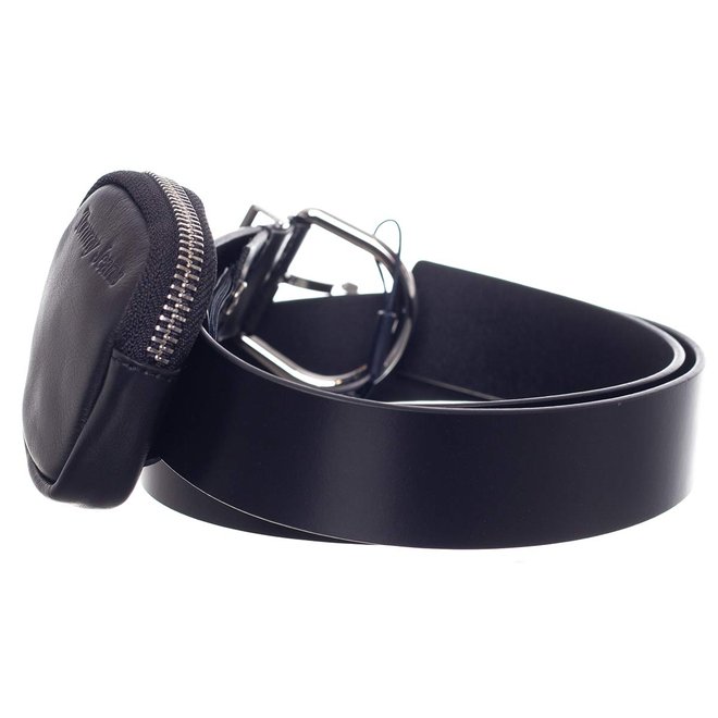 TOMMY HILFIGER DAMSKI PASEK DO SPODNI TJW ELEVATED FASHION LEATHER 3,5 CZARNY AW0AW14074 0GJ