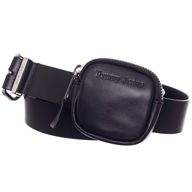 TOMMY HILFIGER DAMSKI PASEK DO SPODNI TJW ELEVATED FASHION LEATHER 3,5 CZARNY AW0AW14074 0GJ