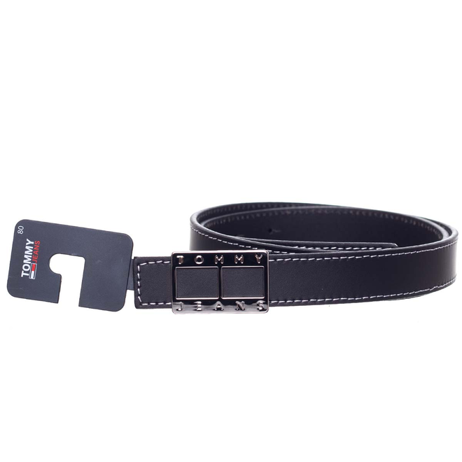 TOMMY HILFIGER DAMSKI PASEK DO SPODNI TJW HERITAGE LOCK LEATHER 2.5 CZARNY AW0AW14073 0GJ