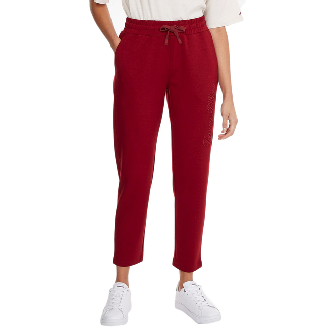 TOMMY HILFIGER DAMSKIE SPODNIE DRESOWE INTERLOCK TAPERED PANT WINO WW0WW36055 XJS
