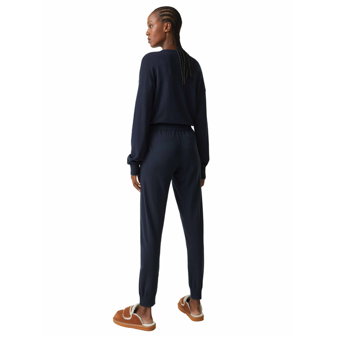 TOMMY HILFIGER DAMSKIE SPODNIE Z DZIANINY KNITTED PANT GRANATOWE UW0UW03933 DW5