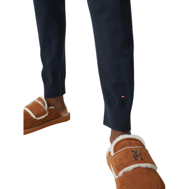 TOMMY HILFIGER DAMSKIE SPODNIE Z DZIANINY KNITTED PANT GRANATOWE UW0UW03933 DW5