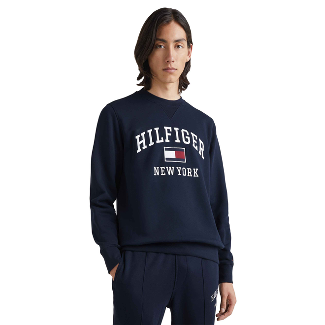 TOMMY HILFIGER OCIEPLANA BLUZA MĘSKA MODERN VARSITY SWEATSHIRT GRANATOWA MW0MW28755 DW5