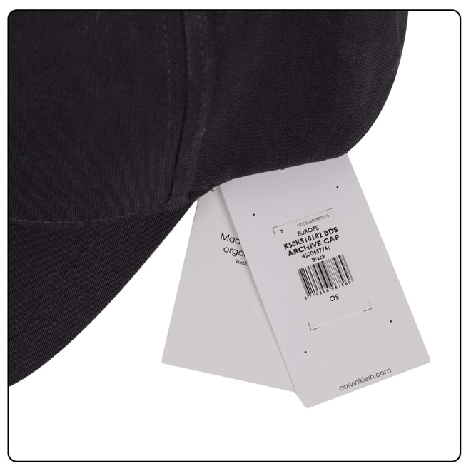CALVIN KLEIN CZAPKA Z DASZKIEM ESSENTIAL CAP CZARNA K50K510182 BDS