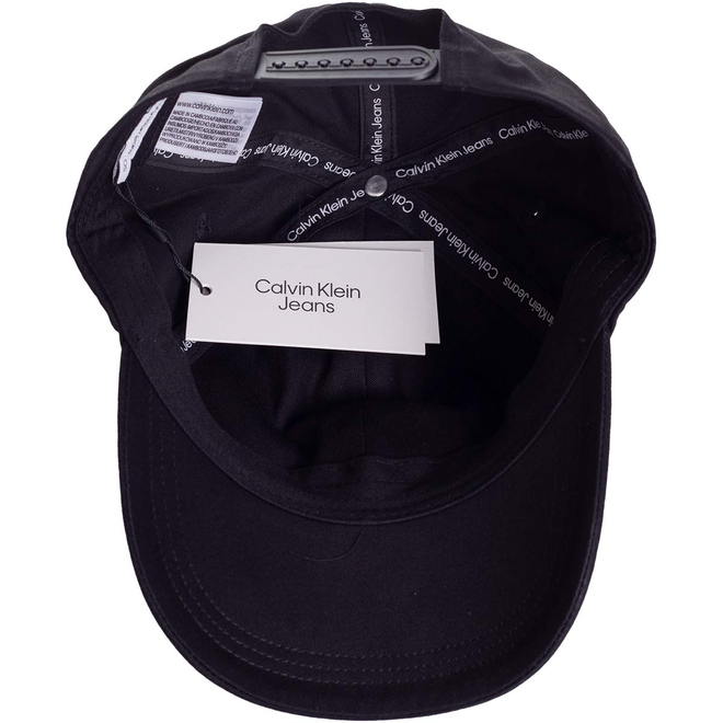 CALVIN KLEIN CZAPKA Z DASZKIEM MONOGRAM CAP CZARNA K60K606624 0GN