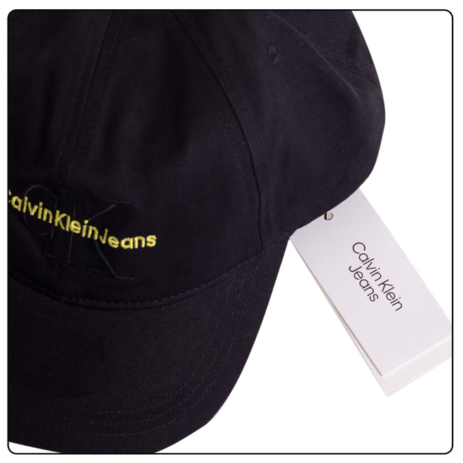 CALVIN KLEIN CZAPKA Z DASZKIEM MONOGRAM CAP CZARNA K60K606624 0GN