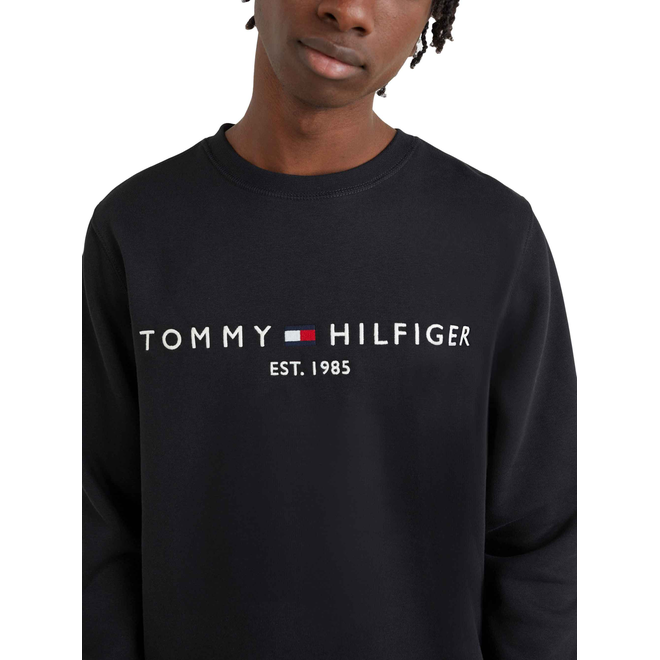 TOMMY HILFIGER OCIEPLANA BLUZA MĘSKA TOMMY LOGO SWEATSHIRT CZARNY MW0MW11596 BDS