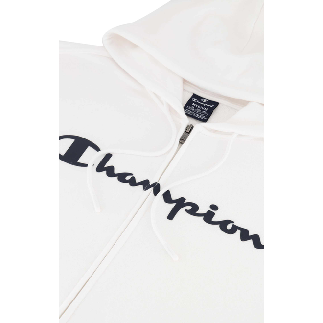 CHAMPION BLUZA MĘSKA Z KAPTUREM HOODED FULL ZIP SWEATSHIRT BIAŁA 218530 WW001