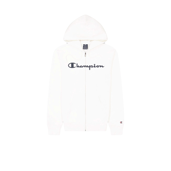 CHAMPION BLUZA MĘSKA Z KAPTUREM HOODED FULL ZIP SWEATSHIRT BIAŁA 218530 WW001