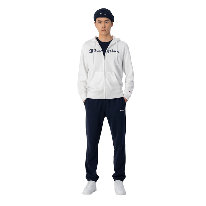 CHAMPION BLUZA MĘSKA Z KAPTUREM HOODED FULL ZIP SWEATSHIRT BIAŁA 218530 WW001