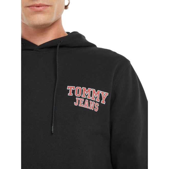 TOMMY HILFIGER BLUZA MĘSKA Z KAPTUREM TJM REGULAR ENTRY GRAPHIC HOODIE CZARNA DM0DM16365 BDS