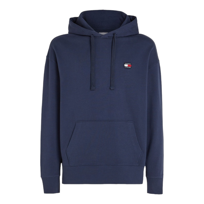 TOMMY HILFIGER BLUZA MĘSKA Z KAPTUREM TJM RLX XS BADGE HOODIE GRANATOWA DM0DM16369 C87