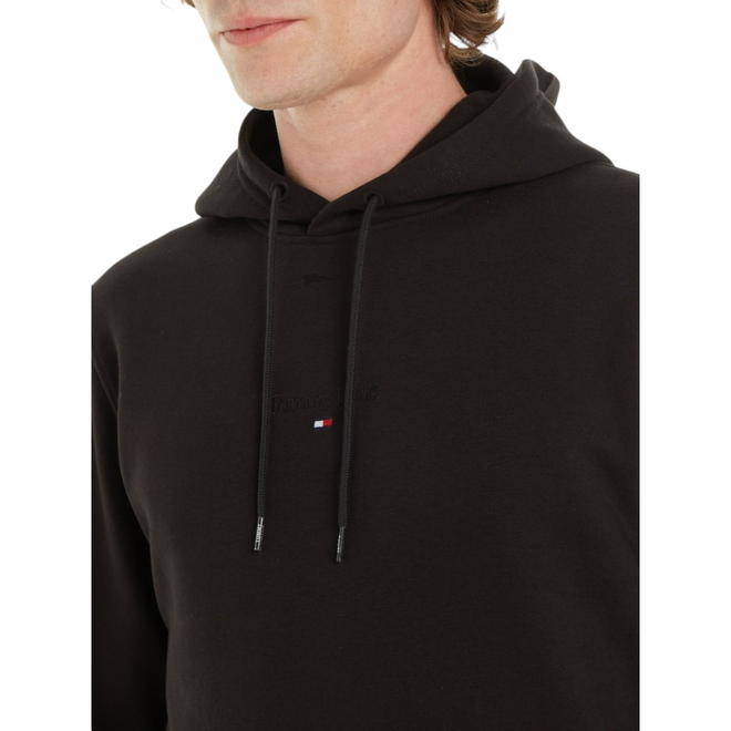 TOMMY HILFIGER BLUZA MĘSKA Z KAPTUREM TJM REG TONAL LINEAR LOGO HOODIE CZARNA DM0DM16800 BDS