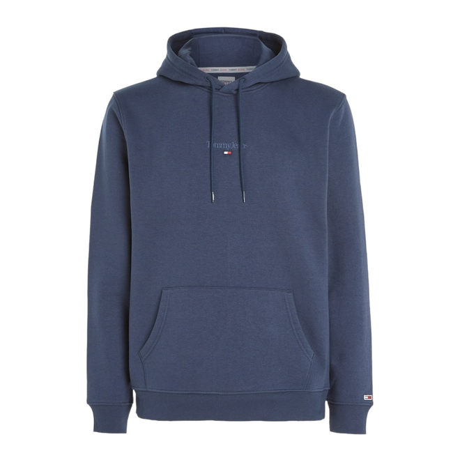 TOMMY HILFIGER BLUZA MĘSKA Z KAPTUREM TJM REG TONAL LINEAR LOGO HOODIE GRANATOWA DM0DM16800 C87