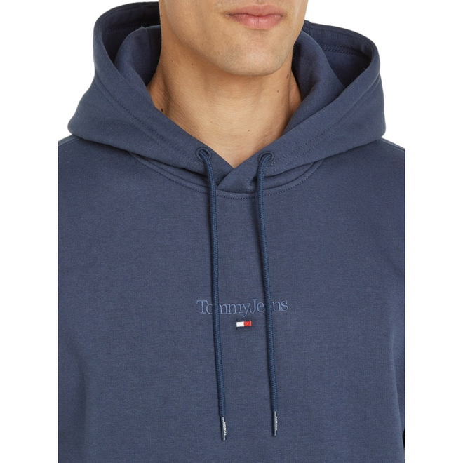 TOMMY HILFIGER BLUZA MĘSKA Z KAPTUREM TJM REG TONAL LINEAR LOGO HOODIE GRANATOWA DM0DM16800 C87