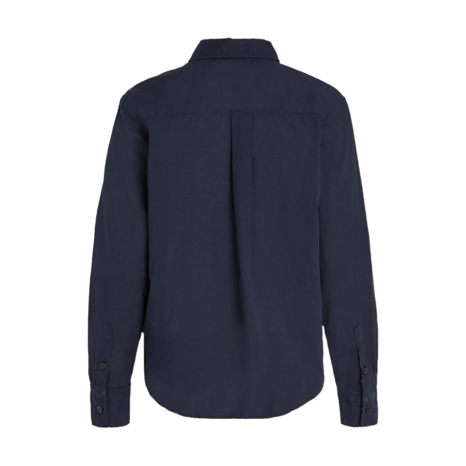 TOMMY HILFIGER KOSZULA DAMSKA Z DŁUGIM RĘKAWEM ORG CO VOILE RELAXED SHIRT GRANATOWA WW0WW38567 DW5