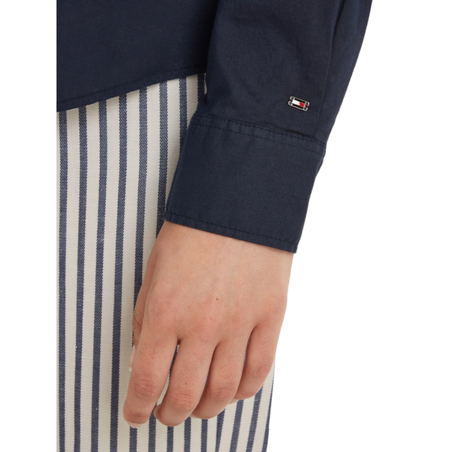 TOMMY HILFIGER KOSZULA DAMSKA Z DŁUGIM RĘKAWEM ORG CO VOILE RELAXED SHIRT GRANATOWA WW0WW38567 DW5