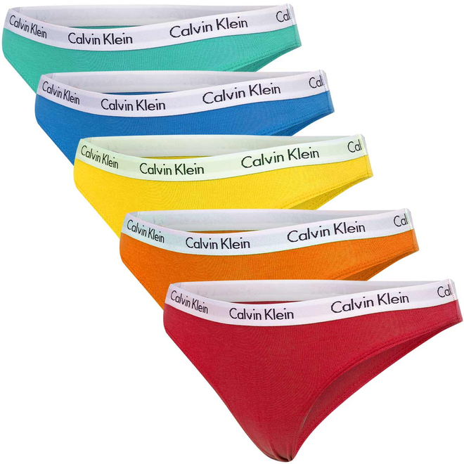 CALVIN KLEIN BIKINI DAMSKIE MAJTKI 5P WIELOKOLOROWE 000QD3586E BNG