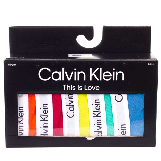 CALVIN KLEIN BIKINI DAMSKIE MAJTKI 5P WIELOKOLOROWE 000QD3586E BNG