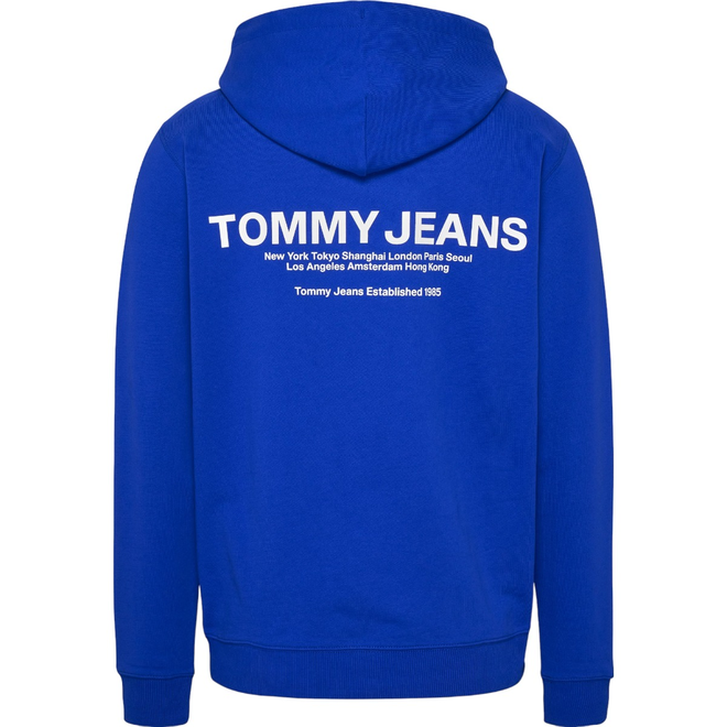 TOMMY HILFIGER BLUZA MĘSKA Z KAPTUREM TJM REG ENTRY GRAPHIC HOODIE NIEBIESKA DM0DM17781 C66