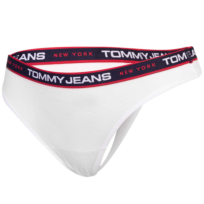 TOMMY HILFIGER STRINGI DAMSKIE MAJTKI 3P THONG CZARNE/BIAŁE/CZERWONE UW0UW04709 0WE