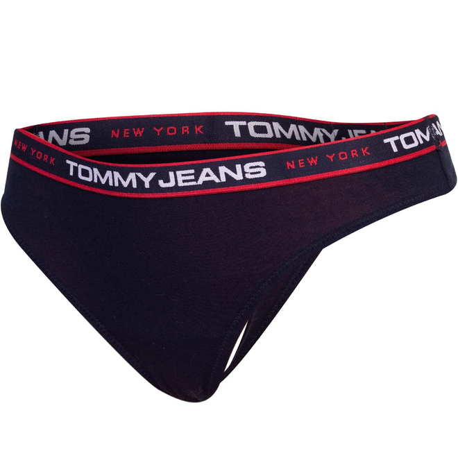 TOMMY HILFIGER STRINGI DAMSKIE MAJTKI 3P THONG CZARNE/BIAŁE/CZERWONE UW0UW04709 0WE