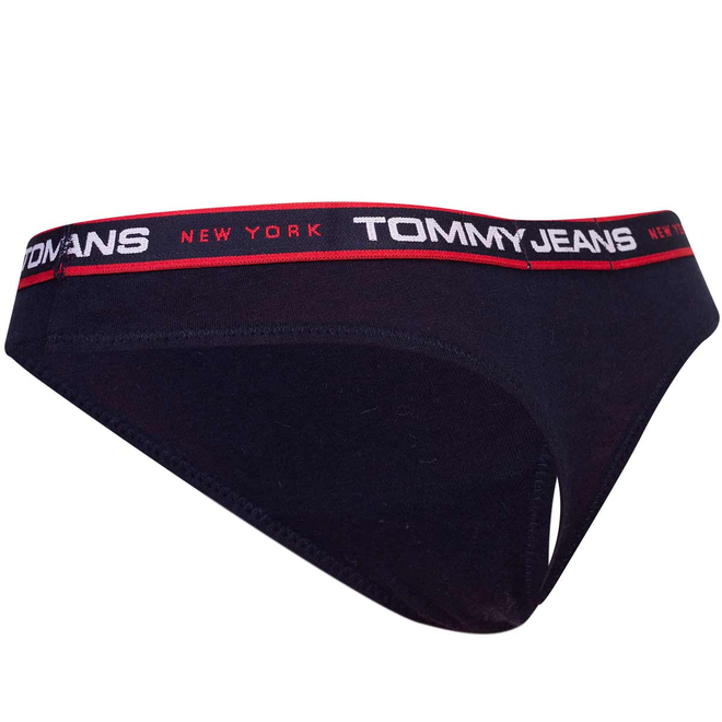 TOMMY HILFIGER STRINGI DAMSKIE MAJTKI 3P THONG CZARNE/BIAŁE/CZERWONE UW0UW04709 0WE