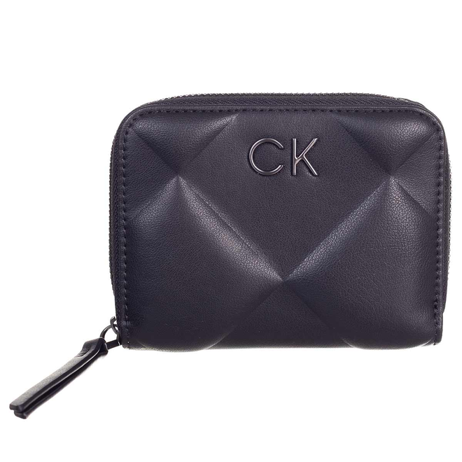 CALVIN KLEIN GIFTBOX BEZPIECZNY PORTFEL DAMSKI RE-LOCK + BRELOK CK QUILT WALLET MD CZARNY K60K611329 BAX