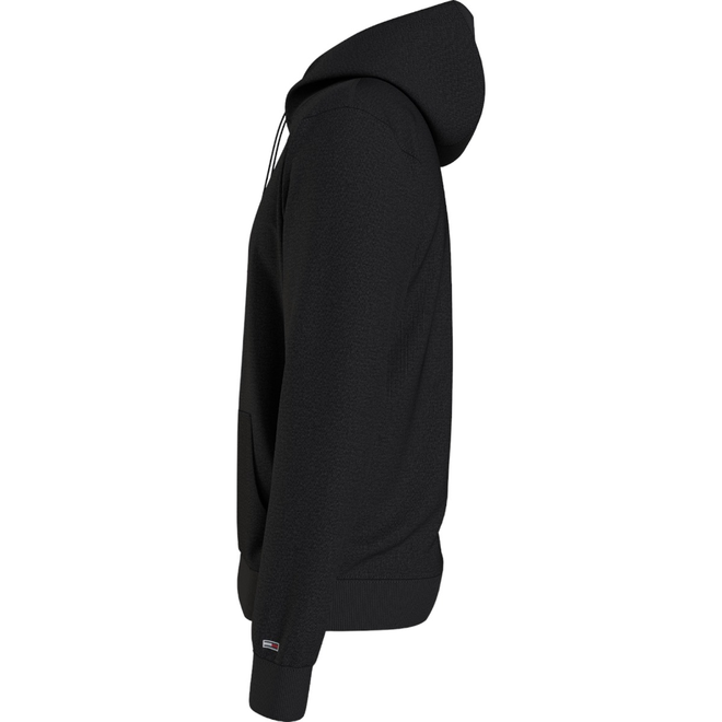 TOMMY HILFIGER OCIEPLANA BLUZA MĘSKA Z KAPTUREM TJM REG LINEAR HOODIE CZARNA DM0DM18130 BDS